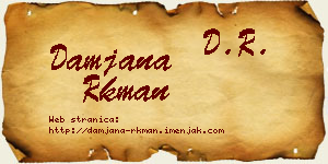 Damjana Rkman vizit kartica
